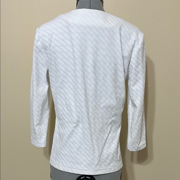 J McLaughlin White Fitted Tunic with 3/4 Sleeves‎ - Picture 2 of 8